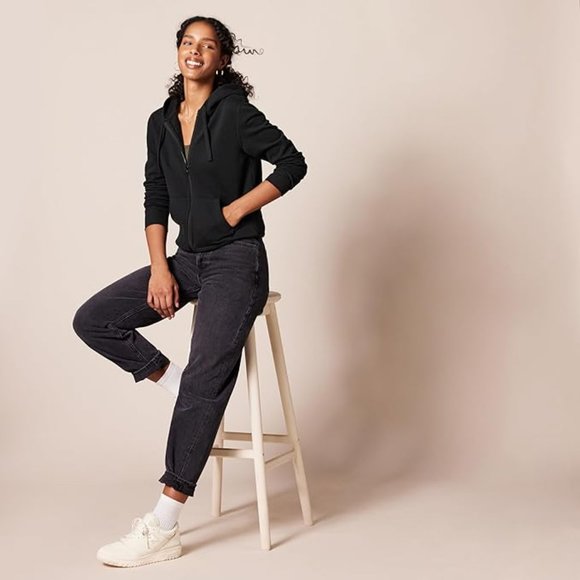 Amazon Essentials French Terry Fleece Full Zip Hoodie NWT - Picture 1 of 5